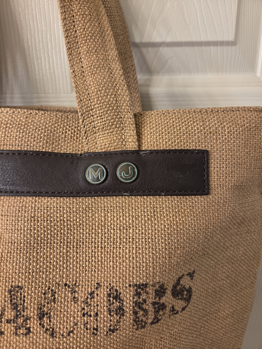 Marc Jacobs Tan Canvas Tote with Dark Brown Trim - Picture 6 of 16